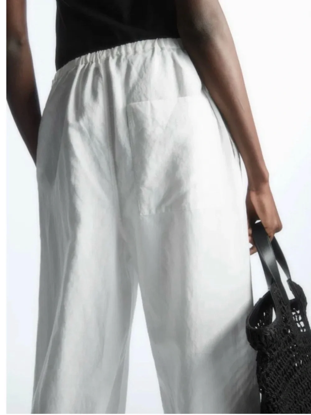 COS white linen pants S